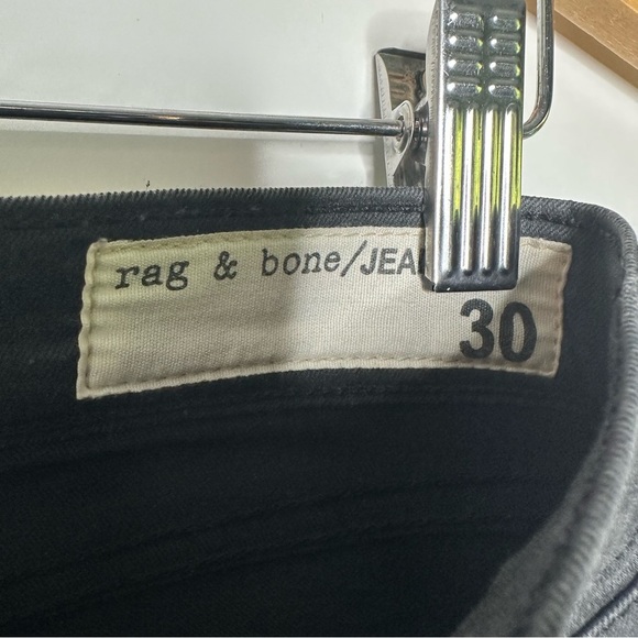 Rag & Bone Black Wax Coated Skinny Jeans Size 30 - Picture 7 of 7